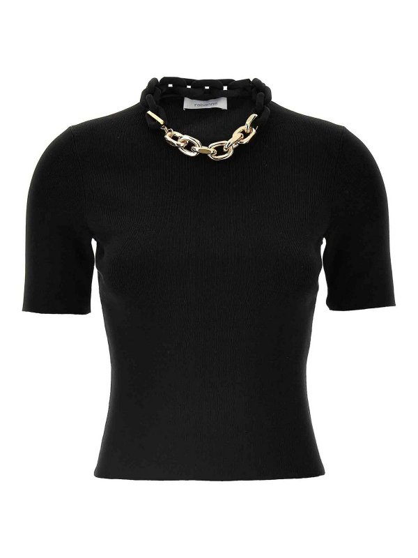 RABANNE: t-shirts - Chain T-Shirt