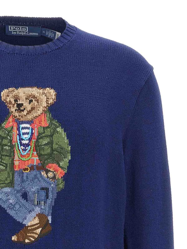 The Best Shops POLO RALPH LAUREN: Strickpullover mit Rundhalsausschnitt - Rundhalspullover - Blau