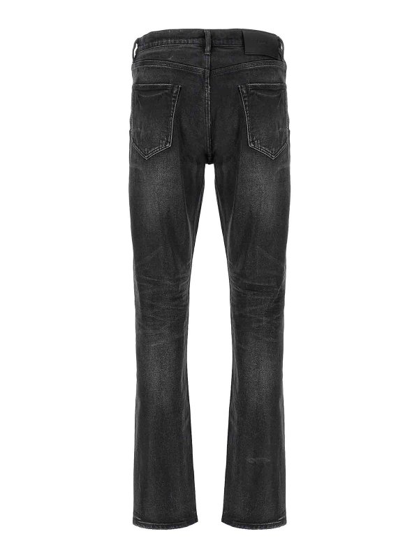 PURPLE BRAND: bootcut jeans online - P005 Double Dip Coated Jeans