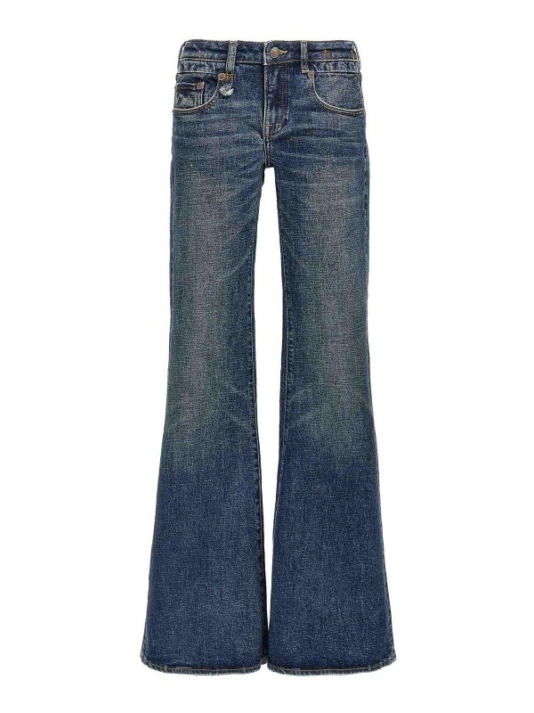 R13: Jeans évasés - Jean Bootcut - Bleu