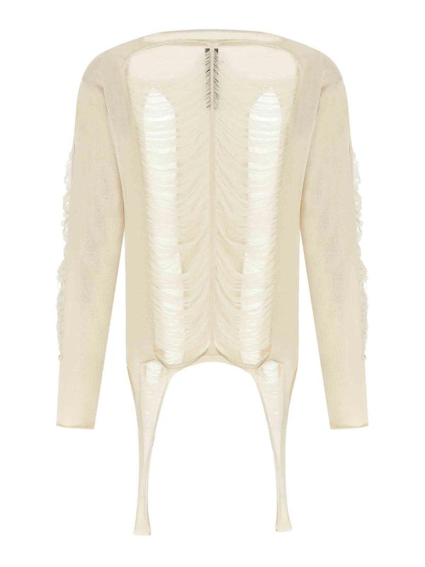 RICK OWENS: Cárdigans - Cárdigan - Blanco