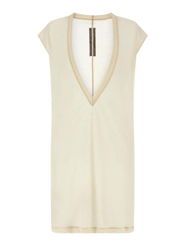 RICK OWENS: Tシャツ - Tシャツ - ベージュ