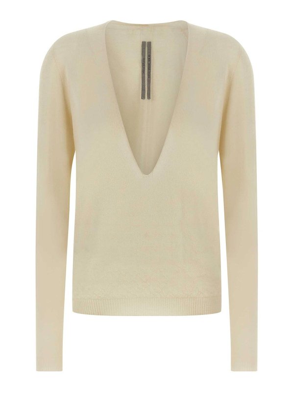 RICK OWENS: カーディガン - カーディガン - ベージュ