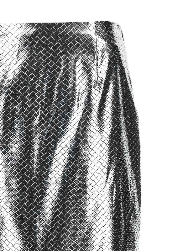 The Best Shops ROTATE Birger Christensen: Knielange und Midi Röcke - Midirock - Silber