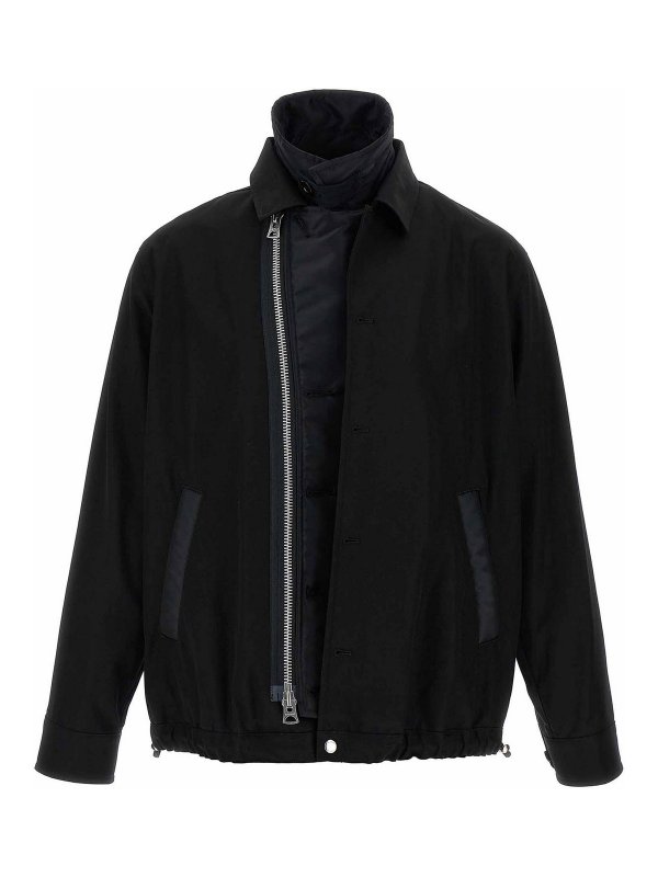 Sacai: blazers - Double Layer Jacket