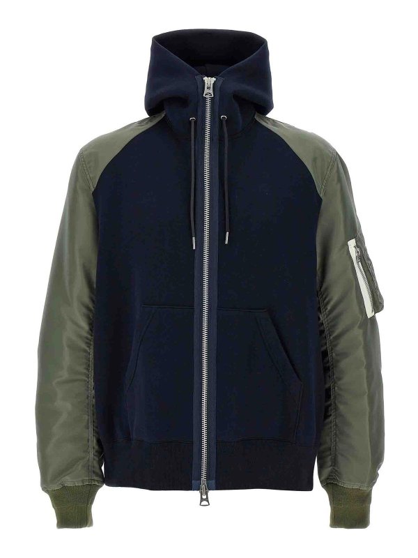 Sacai: Felpe e maglie - Felpa con cappuccio di spugna