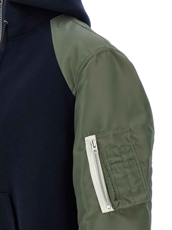 Felpa con cappuccio di spugna shop online: Sacai