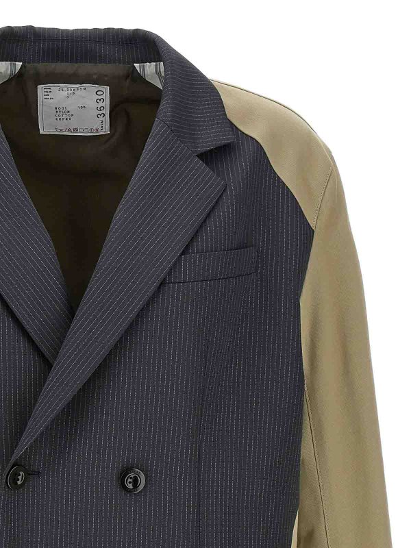 The Best Shops Sacai: blazers - Doeskin Mix Jacket