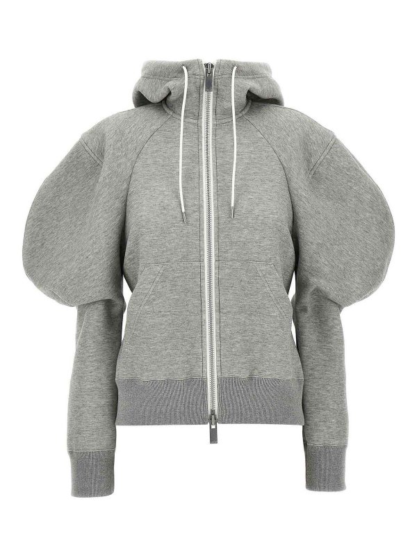 Sacai: Sweatshirts und Pullover - Sweatshirt - Grau