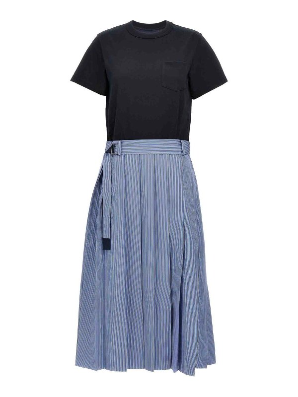 Sacai: maxi dresses - Suiting Mix Midi Dress