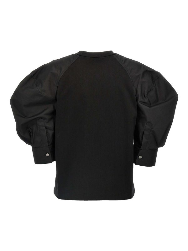 Sacai: T-shirts online - T-Shirt - Schwarz