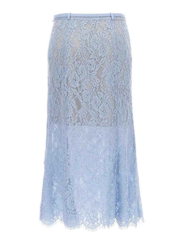Self Portrait: Knielange und Midi Röcke online - Midirock - Hellblau