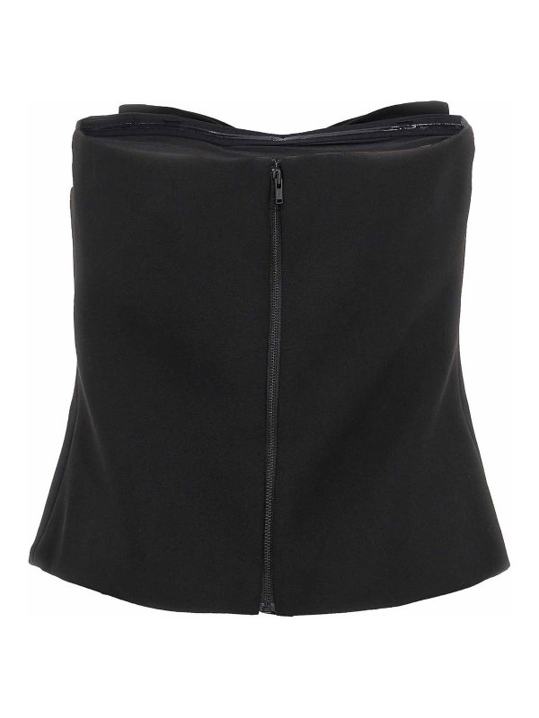 Self Portrait: Tops & Tank tops online - Black Crepe Bandeau Top