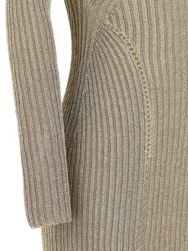 マキシドレス - 金 shop online: Self Portrait