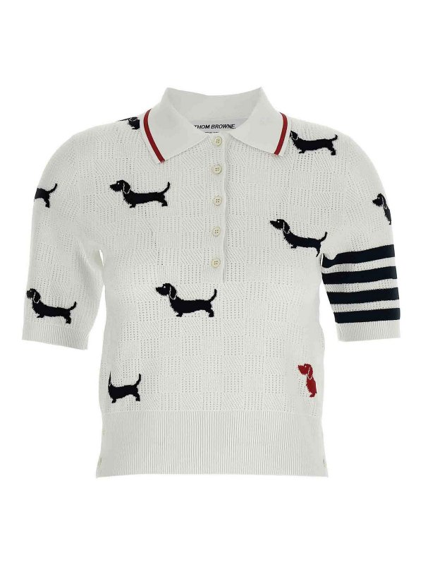 THOM BROWNE: Polos - Polo - Blanco