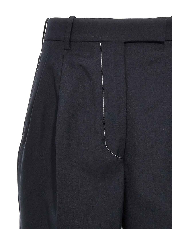 The Best Shops THOM BROWNE: Trousers Shorts - Wool Pants