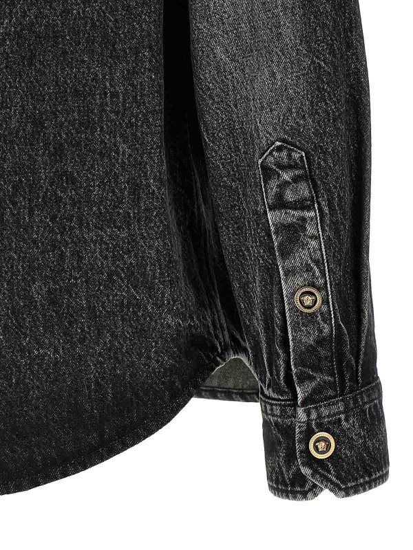 Denim jacket shop online: VERSACE