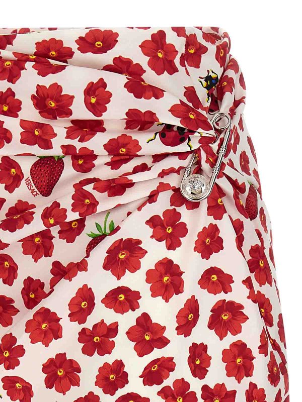 The Best Shops VERSACE: ニーレングススカート＆ミディ丈 - 膝丈/ミディスカート - マルチカラー