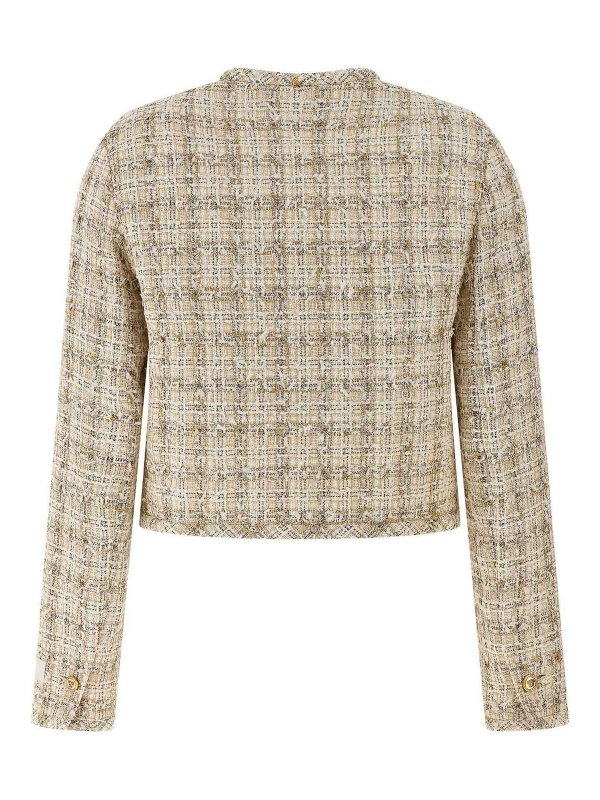 VERSACE: cardigans online - Tweed Cardigan