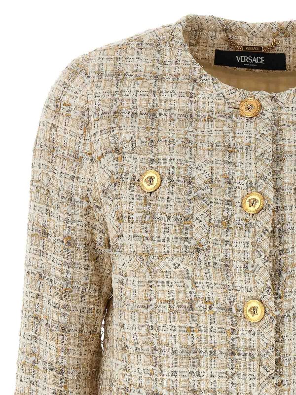 The Best Shops VERSACE: cardigans - Tweed Cardigan