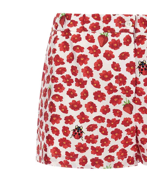 The Best Shops VERSACE: Trousers Shorts - Strawberry Garden Shorts