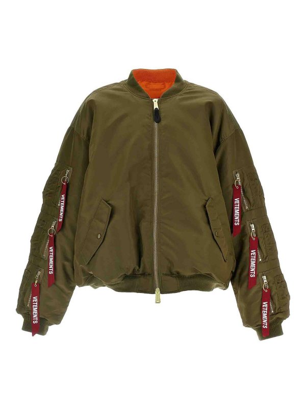 VETEMENTS: blazers - Reversible Bomber Jacket