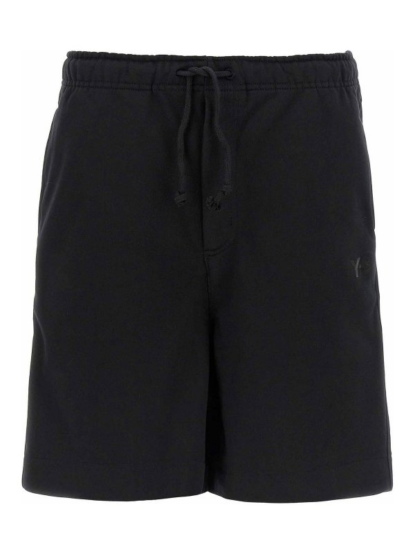 Y-3: Trousers Shorts - French Terry Bermuda Shorts