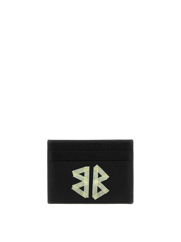 BALENCIAGA: wallets & purses - Logo Print Card Holder