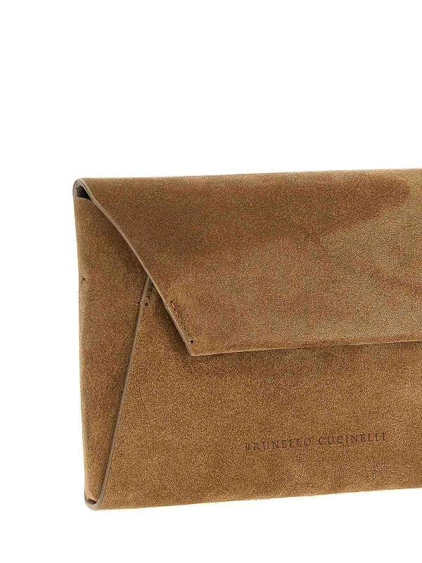 The Best Shops BRUNELLO CUCINELLI: cross body bags - Monile Suede Clutch Bag
