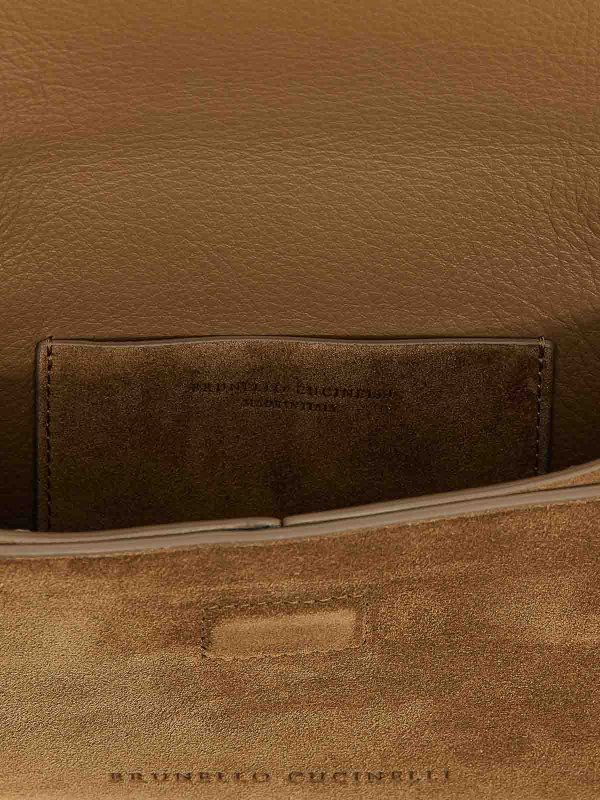 Monile Suede Clutch Bag shop online: BRUNELLO CUCINELLI