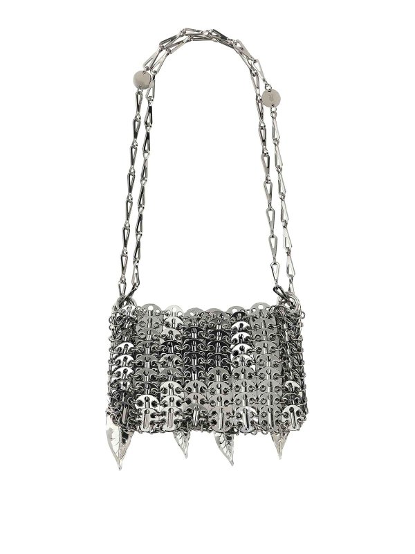 RABANNE: クロスボディバッグ - クロスボディバッグ - 銀