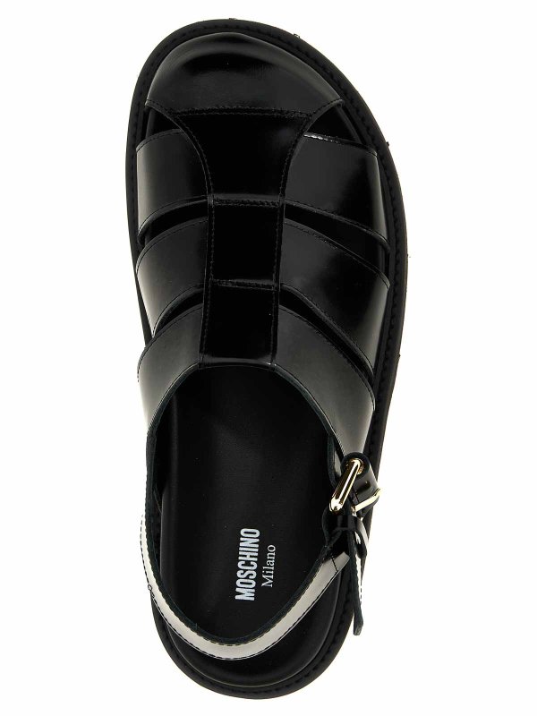 Leather Sandals shop online: MOSCHINO
