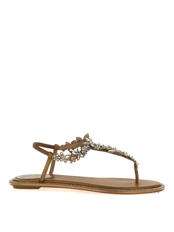 RENE CAOVILLA: サンダル - サンダル - ベージュ