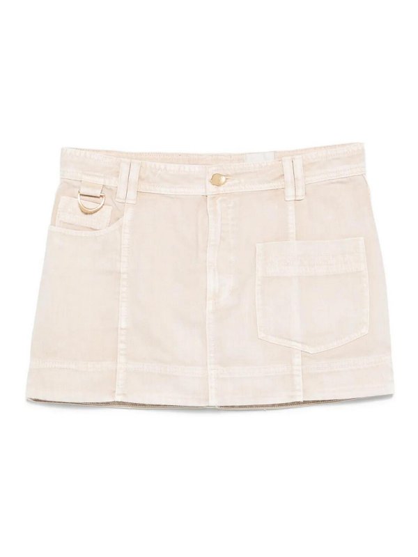 AJE: ミニスカート - 膝丈/ミディスカート - ベージュ
