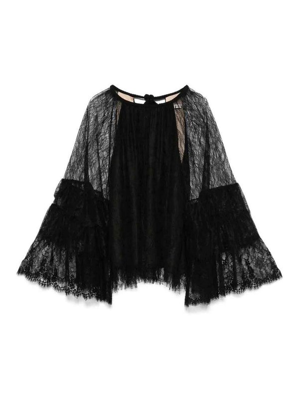 ALICE+OLIVIA: Tops & Tank tops - Delia Ruffled Tunic Top