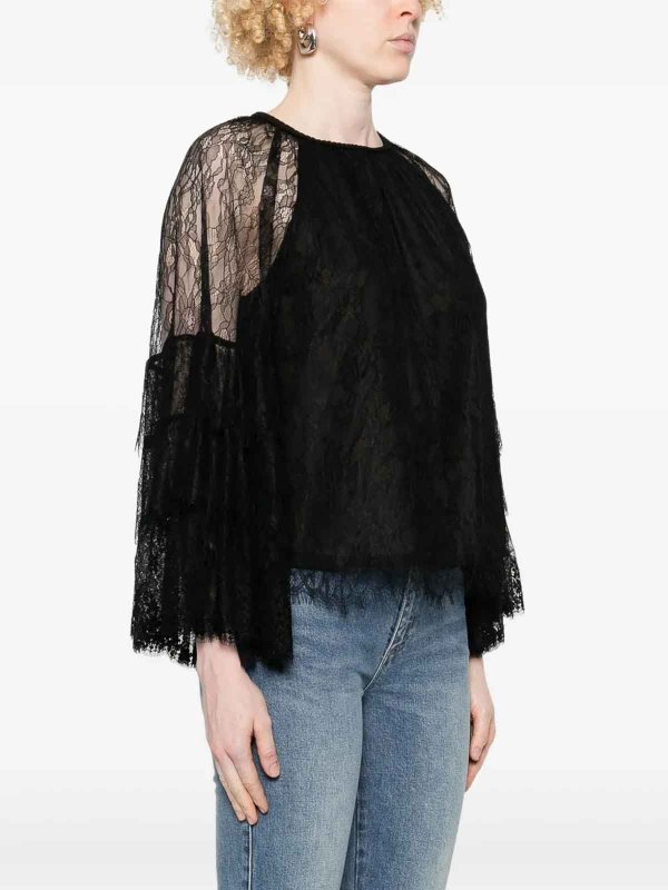 ALICE+OLIVIA: Tops & Tank tops online - Delia Ruffled Tunic Top