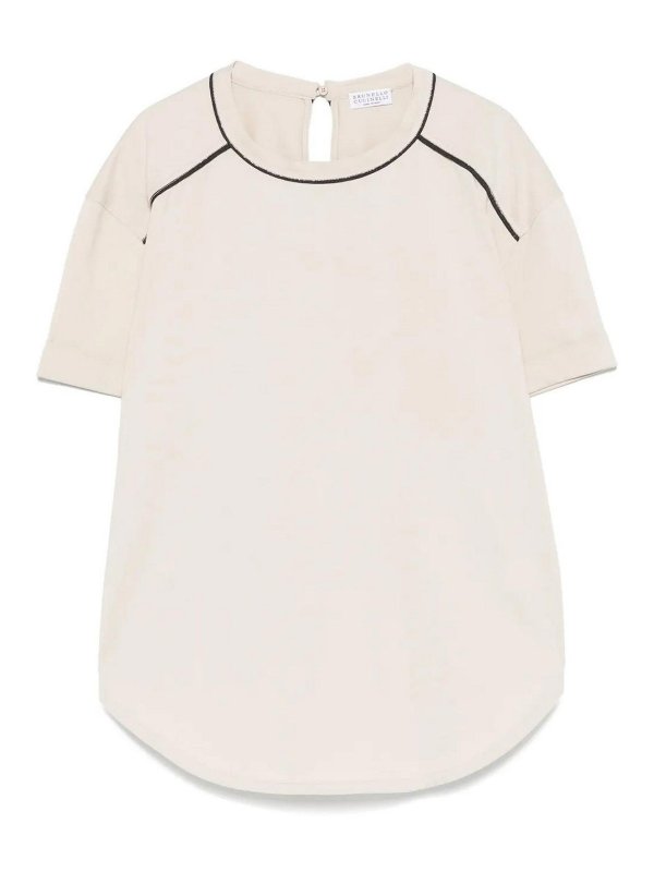 BRUNELLO CUCINELLI: Camisetas - Camiseta - Beis