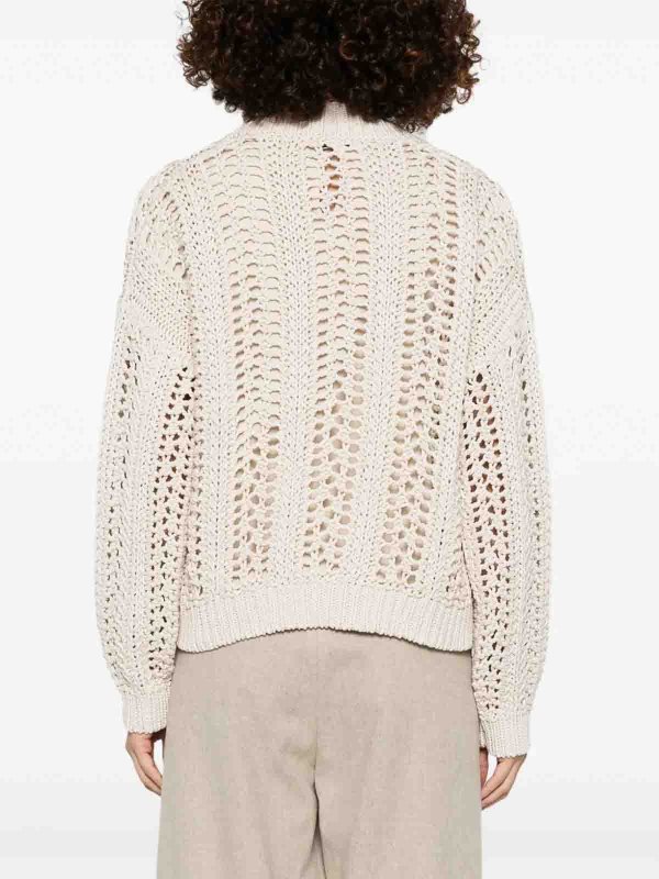 Fishnet Cardigan shop online: BRUNELLO CUCINELLI