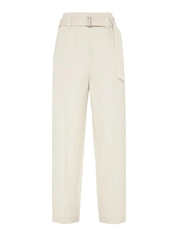 BRUNELLO CUCINELLI: Pantalones casual - Pantalón Casual - Beis
