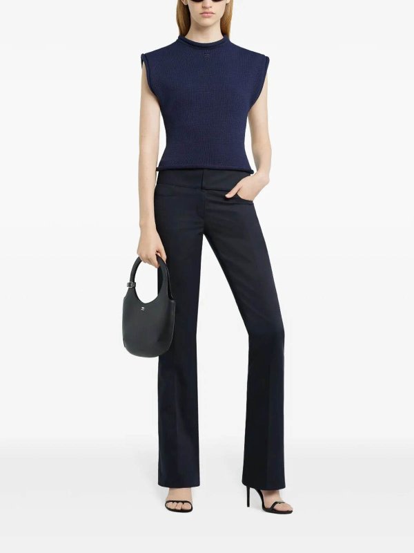 The Best Shops Courreges: Pull col rond - Pull Col Rond - Bleu