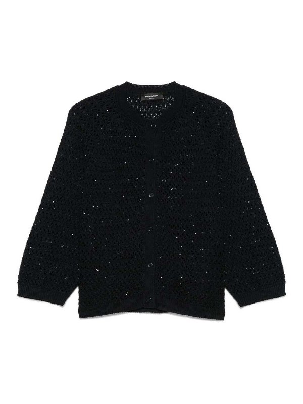 FABIANA FILIPPI: cardigans - Embroidered Sequin Cardigan