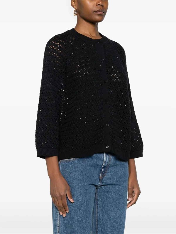FABIANA FILIPPI: cardigans online - Embroidered Sequin Cardigan