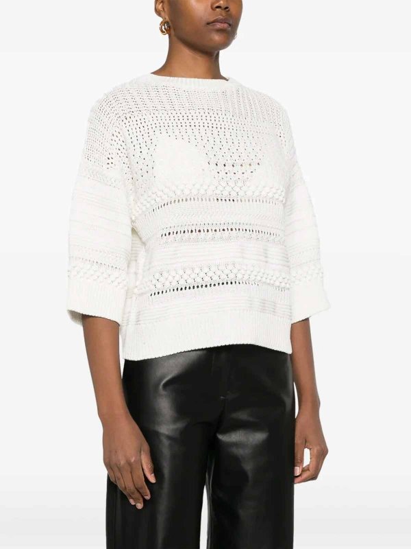 FABIANA FILIPPI: crew necks online - Fishnet Sweater