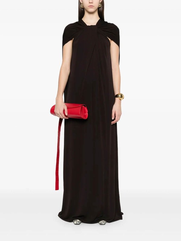 The Best Shops JIL SANDER: Maxi robe - Maxi Robe - Marron