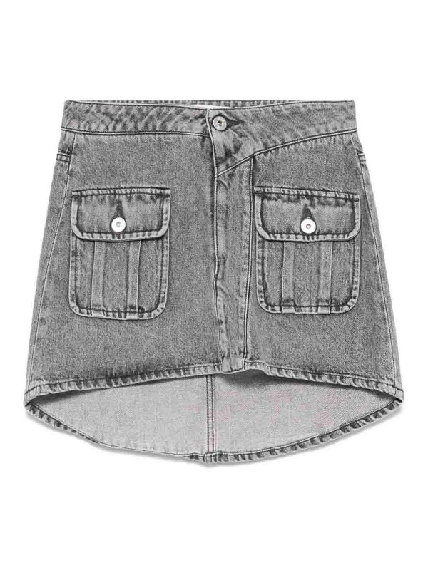 J.W. ANDERSON: Minifaldas - Falda Semilarga - Gris