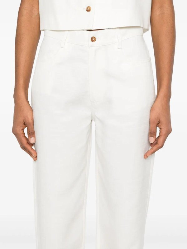 LOULOU STUDIO: Casual Hosen online - Casual Hose - Weiß