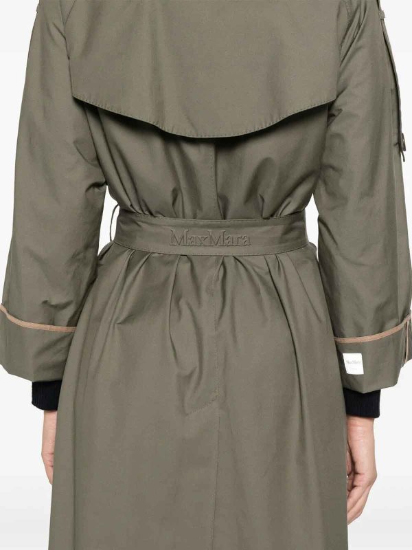 トレンチコート - 緑 shop online: MAX MARA THE CUBE