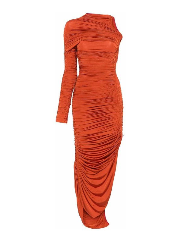 MUGLER: ニーレングスドレス - 膝丈ドレス - ブラウン