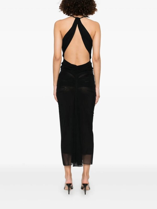The Best Shops MUGLER: knee length dresses - Ruched Halter Dress