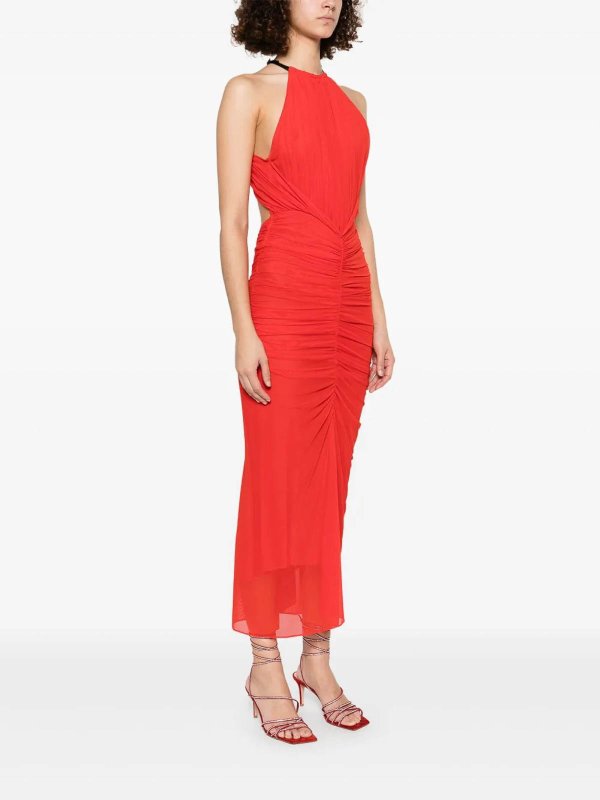 膝丈ドレス - 赤 shop online: MUGLER